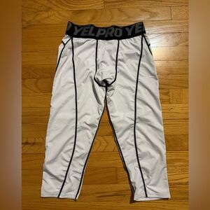 Yel Pro Men's Compression Sport Legging Pants Stretch Gym Workout Running